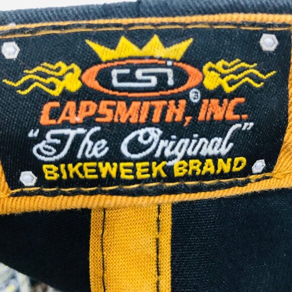 2007 Bikeweek Baseball Trucker Hat Daytona Beach Embroidered Logo Gray Motorcycl - Picture 7 of 7